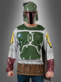 Original STAR WARS Boba Fett Shirt Mit Maske Erw.