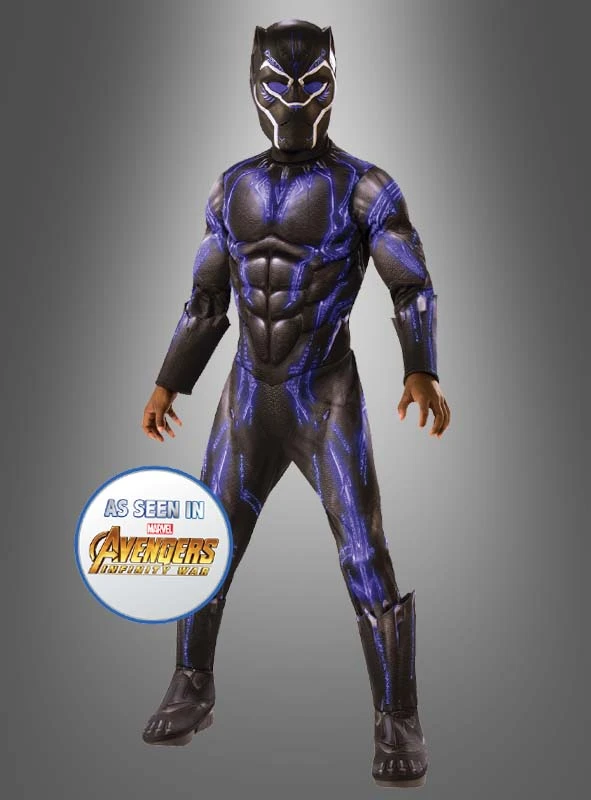 Deluxe Black Panther Kostüm Blau Für Kinder 1 Deluxe Black Panther Kostüm Blau Für Kinder