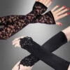 Fingerlose Handschuhe Lang Mit Spitze