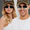 Top Gun Set Mit Cap, Brille Und Marke