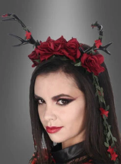 Deluxe Geweih Haarschmuck Mit Rosen