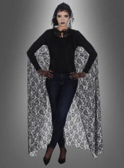 Deluxe ärmelloser Umhang Aus Spitze