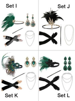 Charleston Kostümzubehör Set Gold