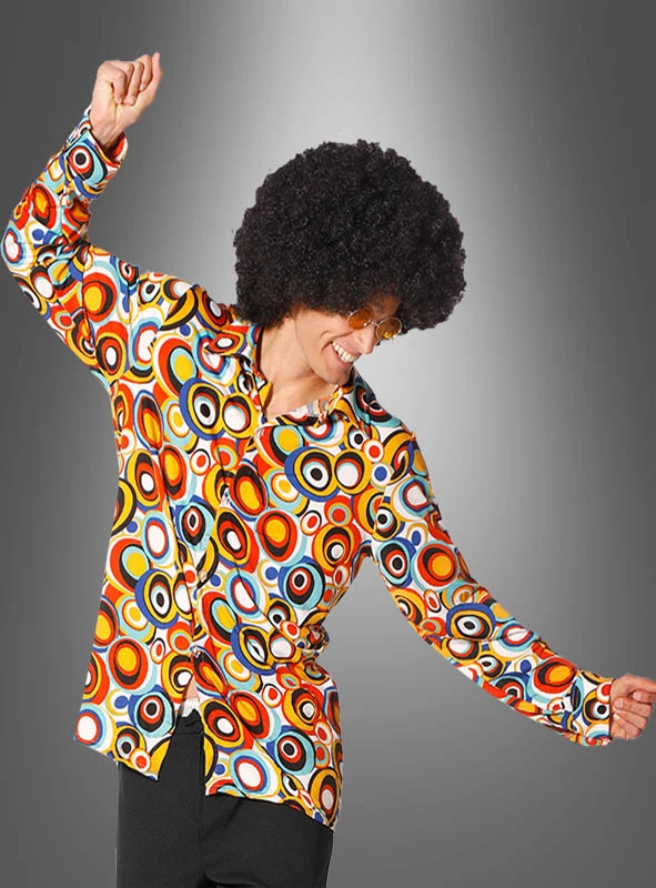 70er Jahre Hemd Mit Retrokreisen 1 70er Jahre Hemd Mit Retrokreisen