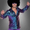 Schillerndes Premium 70er Jahre Disco Hemd
