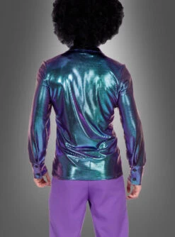 Schillerndes Premium 70er Jahre Disco Hemd -Trend Geister Store 177 5491 pic3