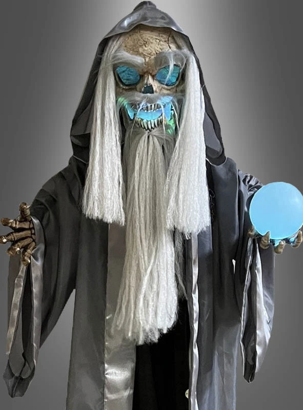 Animatronic Zauberer Figur Mit Kugel 170cm 2 Animatronic Zauberer Figur Mit Kugel 170cm – Bild 2