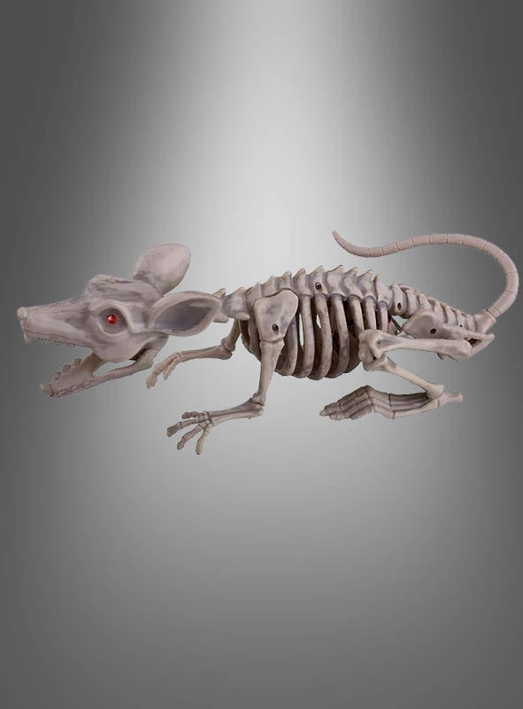 Große Ratte Skelett Mit LED Augen 38cm 1 Große Ratte Skelett Mit LED Augen 38cm