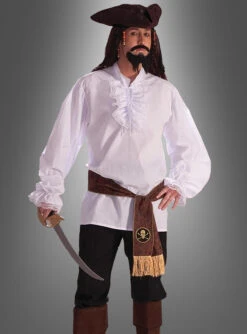 Elegantes Rüschenhemd Herren Weiß -Trend Geister Store 40 64755 pic4