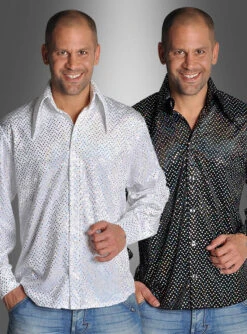 Pailletten Hemd Schwarz Oder Weiß