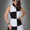 60er Jahre Mod Kleid Schwarz-weiß