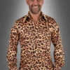 Herrenhemd Leoprint 80er Jahre