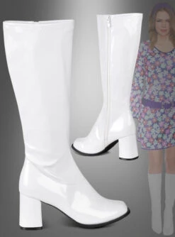 Lackstiefel Weiß Für Damen