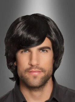 Schwarze 70er Jahre Perücke