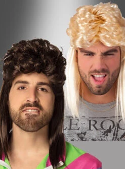 Vokuhila Perücke 80er Frisur Larry