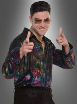 Buntes Discohemd Für Herren