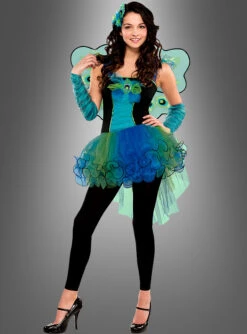 Schillerndes Pfauenkostüm