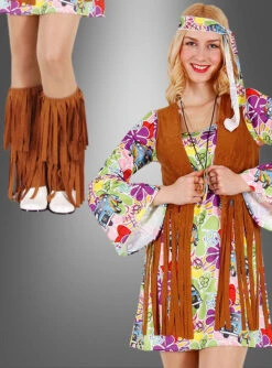 Hippie Fransenweste Und Stulpen