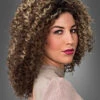 Deluxe Lockenperücke Braun Mit Strähnen