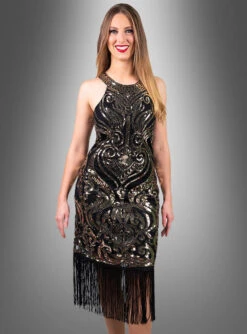 Glamour 20er Jahre Vintage Kleid Lynn -Trend Geister Store charleston kleider golden twenties mit fransen 59105279e7 3