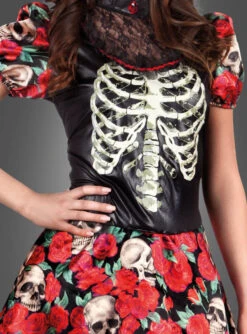 Totenkopf Kleid Mit Rosen Tag Der Toten 4 Totenkopf Kleid Mit Rosen Tag Der Toten -Trend Geister Store damenkostuem dia de los muertos 7618ac0ce9 2