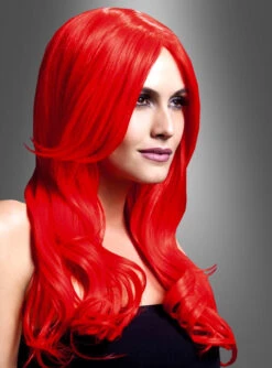 Khloe Langhaarperücke Pink Oder Rot -Trend Geister Store langhaarperuecke neonfarben 80er jahre 64ef580902 2