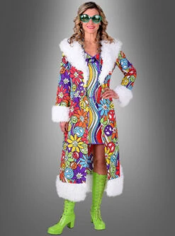 Langer Mantel Hippie Smile 5 Langer Mantel Hippie Smile -Trend Geister Store pluesch mantel flower power 70er efe9a730f2 3