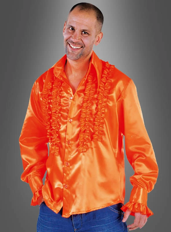 Doppelreihiges Rüschenhemd Waschbar 70er 2 Doppelreihiges Rüschenhemd Waschbar 70er – Bild 2