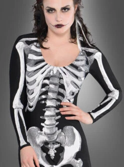 Skelettanzug Damen 2-teilig -Trend Geister Store skelett halloweenkostuem tunika leggings ea09bd67d2 2