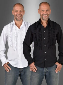 Schlagerparade 4-reihiges Rüschenhemd -Trend Geister Store waschbares rueschenhemd schlagerstar 70er jahre 778be857ea 2